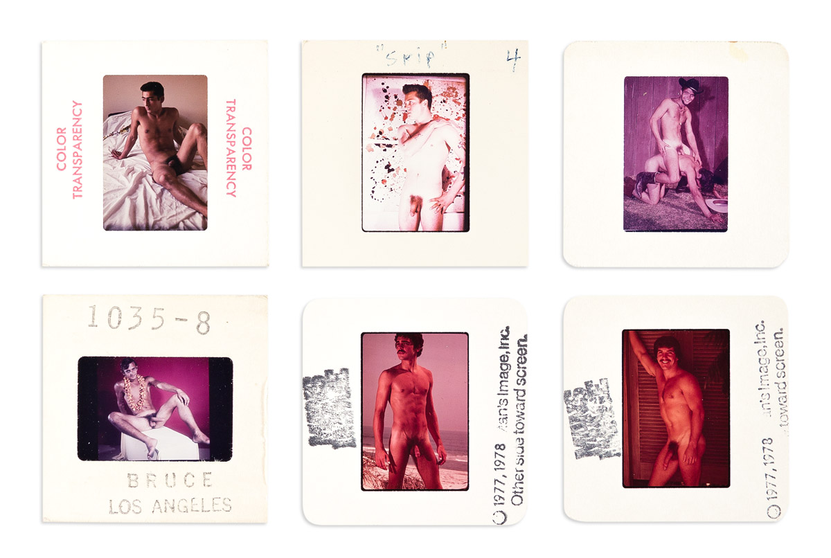 (MALE PHYSIQUE PHOTOGRAPHS) Approximately 140 35mm slides, including images by Bruce of LA, Times Square Studio, Mans Image, and more.